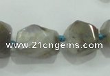 CNG335 15.5 inches 8*10mm - 15*18mm faceted nuggets agate beads