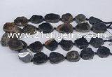 CNG3487 20*25mm - 30*35mm freeform chrysanthemum agate beads