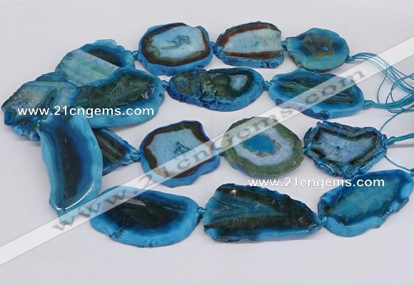 CNG3490 15.5 inches 35*40mm - 45*55mm freeform agate beads