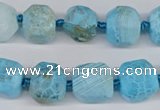 CNG3502 15.5 inches 12mm - 14mm faceted nuggets agate beads