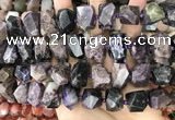 CNG3607 15.5 inches 13*20mm - 15*24mm faceted nuggets charoite beads