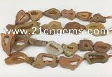 CNG3647 15.5 inches 22*30mm - 30*40mm freeform plated druzy agate beads