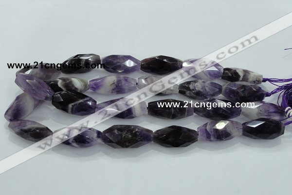 CNG372 15.5 inches 16*35mm faceted nuggets amethyst beads