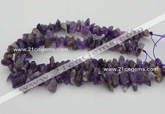 CNG5031 15.5 inches 6*15mm - 8*25mm nuggets amethyst beads