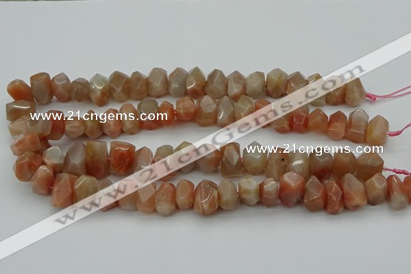 CNG5058 15.5 inches 10*14mm - 12*16mm faceted nuggets sunstone beads