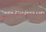 CNG5114 15.5 inches 14*20mm - 18*25mm freeform matte rose quartz beads