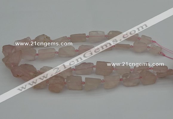 CNG5241 15.5 inches 8*12mm - 15*25mm nuggets rose quartz beads