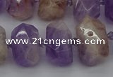 CNG5328 12*16mm - 15*20mm faceted nuggets lavender amethyst beads