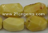 CNG5394 15.5 inches 12*16mm - 15*25mm faceted nuggets yellow jade beads