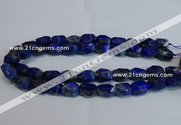 CNG5410 15.5 inches 12*16mm - 15*20mm faceted nuggets lapis lazuli beads