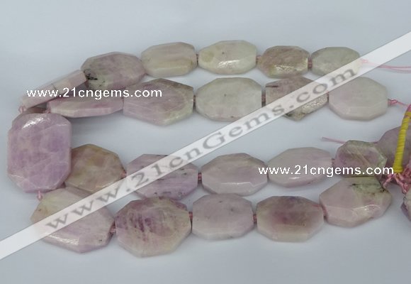 CNG5448 15.5 inches 20*30mm - 35*45mm faceted freeform kunzite beads