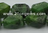 CNG5457 12*16mm - 15*25mm faceted nuggets Canadian jade beads