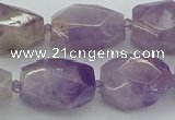 CNG5510 12*16mm - 15*25mm faceted nuggets lavender amethyst beads