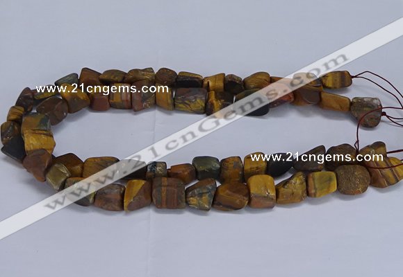 CNG5543 15.5 inches 10*14mm - 12*16mm nuggets yellow tiger eye beads