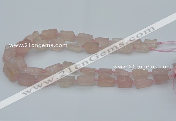 CNG5551 15.5 inches 10*15mm - 15*20mm nuggets rose quartz beads
