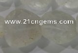 CNG573 15.5 inches 16*18mm nuggets white crystal beads