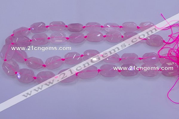 CNG5785 10*14mm - 12*16mm faceted freeform rose quartz beads