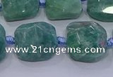CNG5889 15.5 inches 10*12mm - 10*14mm faceted freeform amazonite beads