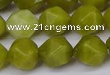 CNG6044 15.5 inches 12mm faceted nuggets lemon jade beads