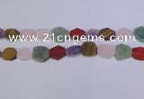 CNG6375 15.5 inches 14*18mm - 16*22mm freeform matte mixed gemstone beads