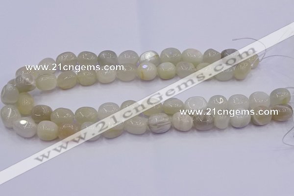 CNG6892 15.5 inches 10*12mm - 10*15mm nuggets moonstone beads