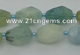 CNG6921 15.5 inches 12*16mm - 13*18mm faceted nuggets aquamarine beads