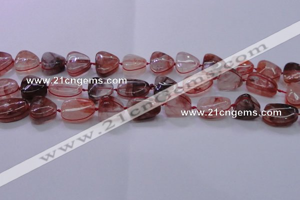 CNG693 15.5 inches 13*18mm - 15*16mm freeform pink quartz beads
