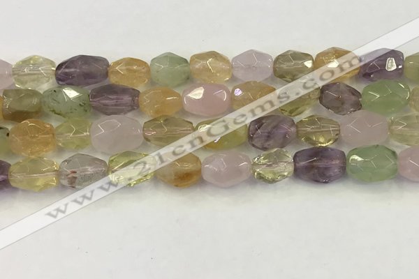 CNG6960 9*12mm - 12*16mm faceted nuggets mixed quartz beads