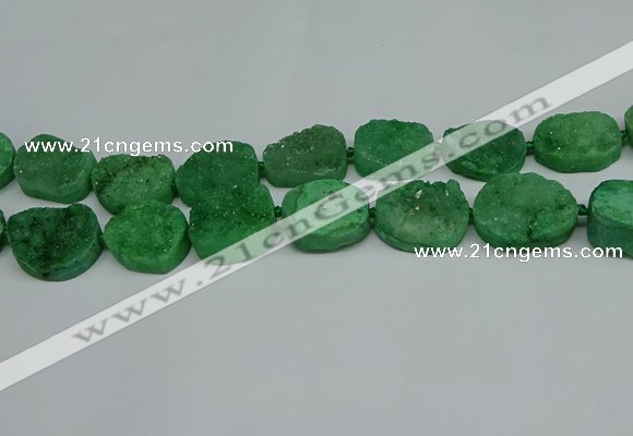CNG7026 15.5 inches 20*28mm - 25*35mm freeform druzy agate beads