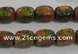 CNG708 15.5 inches 10*14mm nuggets unakite beads wholesale