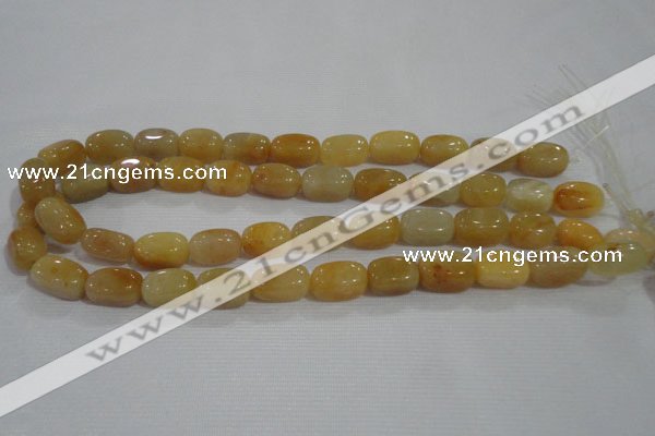 CNG717 15.5 inches 10*16mm nuggets yellow jade beads wholesale