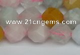 CNG7268 15.5 inches 12mm faceted nuggets morganite beads