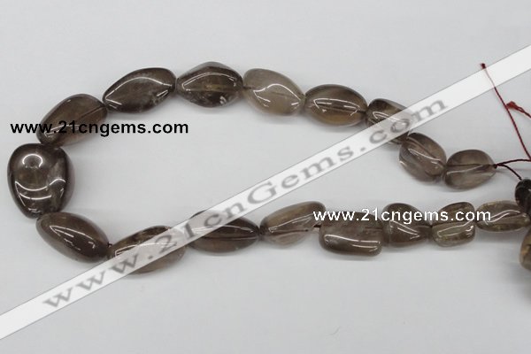 CNG73 15.5 inches 10*14mm - 20*30mm nuggets smoky quartz beads