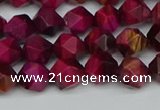 CNG7320 15.5 inches 6mm faceted nuggets red tiger eye beads