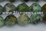 CNG7387 15.5 inches 10mm faceted nuggets African turquoise beads