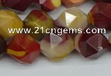 CNG7428 15.5 inches 12mm faceted nuggets mookaite beads