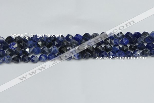 CNG7435 15.5 inches 6mm faceted nuggets sodalite gemstone beads