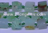 CNG7548 6*8mm - 10*12mm freeform Australia chrysoprase beads