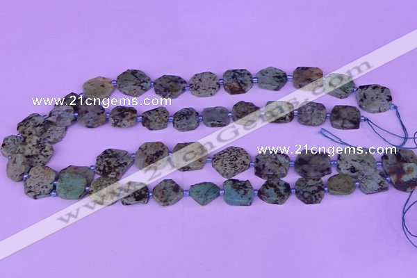 CNG7616 15.5 inches 10*12mm - 15*16mm freeform African Turquoise beads