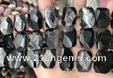 CNG7790 13*18mm - 15*25mm faceted freeform hypersthene beads