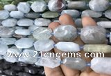 CNG7811 15.5 inches 13*18mm - 18*25mm faceted freeform aquamarine beads