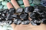 CNG7868 13*18mm - 18*25mm faceted freeform hypersthene beads
