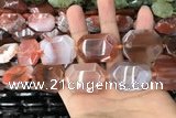 CNG7873 22*30mm - 28*35mm faceted freeform red agate beads