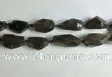 CNG7955 15.5 inches 15*25mm - 20*40mm nuggets smoky quartz beads