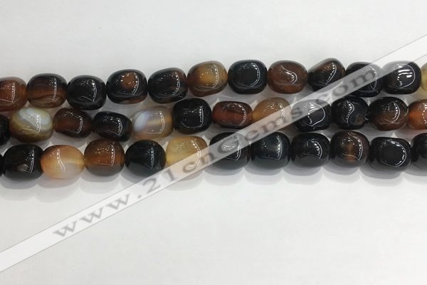 CNG8125 15.5 inches 8*12mm nuggets agate beads wholesale