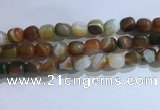 CNG8195 15.5 inches 10*14mm nuggets striped agate beads wholesale