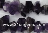 CNG859 15.5 inches 10*14mm – 12*20mm faceted nuggets amethyst beads