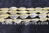 CNG8682 12*23mm - 15*25mm faceted freeform lemon quartz beads