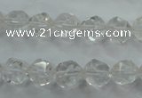 CNG910 15 inches 6mm faceted nuggets white crystal beads