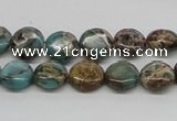 CNI08 16 inches 10mm flat round natural imperial jasper beads wholesale